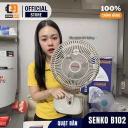 Quạt bàn mini, quạt để bàn B102 senko nhỏ gọn cắm điện công xuất 28W 2 cấp độ gió chính hãng 8