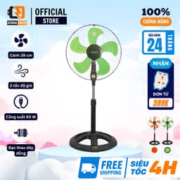 Quạt lửng lỡ Senko LTS1632 công suất 80W, quạt đứng gió mạnh lồng inox 7 cánh bảo hành 2 năm 1