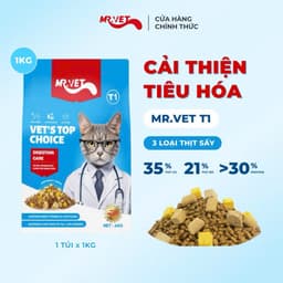 Thức ăn hạt khô MR VET - Túi 1kg Dành cho Mèo Mọi lứa tuổi, Hạt Mix Topping sấy khô nhiều vị 5