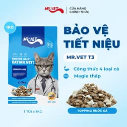 Thức ăn hạt khô MR VET - Túi 1kg Dành cho Mèo Mọi lứa tuổi, Hạt Mix Topping sấy khô nhiều vị 7
