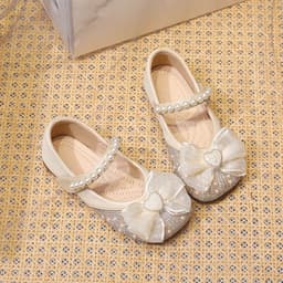 Giày Búp Bê Bé Gái Đính Đá Ngọc Trai Siêu Xinh | Mềm Mại, Êm Chân | Size 23-36.Mã A02 8