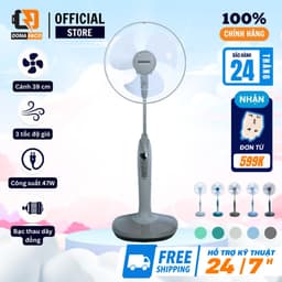 Quạt đứng có đèn Senko DD1602 5 màu để lựa chọn công xuất 47w 3 cấp gió siêu mát bảo hành 24 tháng 1