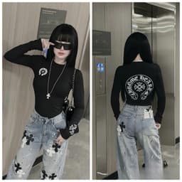Áo Cổ Tròn Nữ Chất Zip Hình In Cá Tính Năng ĐỘng Trend 3