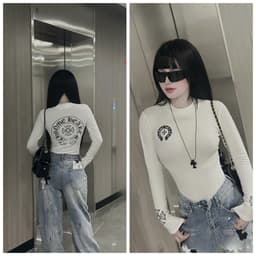Áo Cổ Tròn Nữ Chất Zip Hình In Cá Tính Năng ĐỘng Trend 2