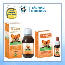 Lipozinc- Kẽm hữu cơ Giúp Bé Ăn Ngon, Tăng Cường Sức Đề Kháng (siro và nhỏ giọt) 1