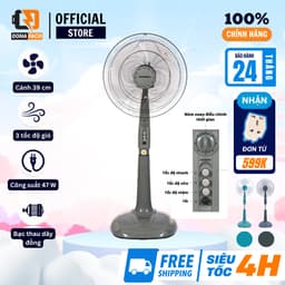 Quạt đứng lỡ senko DH1600 thân sắt, 3 cánh, hẹn giờ, gió mạnh, tiết kiệm đIện bảo hành 2 năm 1