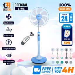 [Chính hãng] Quạt đứng điều khiển từ xa Senko DR1608, Quạt cây có remote, hẹn giờ, bảo hành 2 năm 1