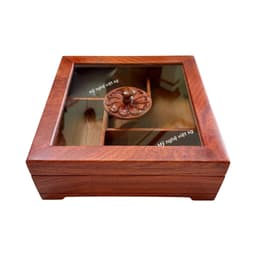 Khay Đựng Bánh Kẹo Ngày Tết bằng Gỗ Hương Cao Cấp Lục Giac Kính - khay đựng mứt tết bằng gỗ - ẢNH THỰC TẾ 8