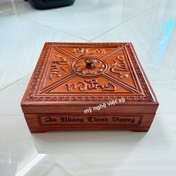 Khay Đựng Bánh Kẹo Ngày Tết bằng Gỗ Hương Cao Cấp Lục Giac Kính - khay đựng mứt tết bằng gỗ - ẢNH THỰC TẾ 6