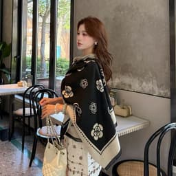 "Khăn Quàng Cổ Dạ Hoa Trà - Khăn Choàng Cao Cấp, Đẳng Cấp Sang Trọng" 6