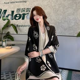 "Khăn Quàng Cổ Dạ Hoa Trà - Khăn Choàng Cao Cấp, Đẳng Cấp Sang Trọng" 7