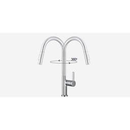 Vòi rửa bát Kluger KLF0030S NOVA Series  | Vòi dây rút 2 đường nước Nóng - Lạnh 6