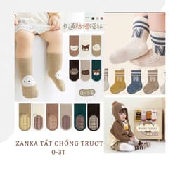 Combo 10 Đôi Tất Vớ Chống Trơn Trượt Nhiều Hình Dễ Thương Cho Bé QM-STORE 1