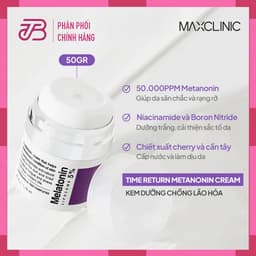 Kem Dưỡng Maxclinic Time Return Melatonin Cream Hỗ Trợ Chống Lão Hóa Mờ Thâm Nám 50g Dưỡng Ban Đêm 3