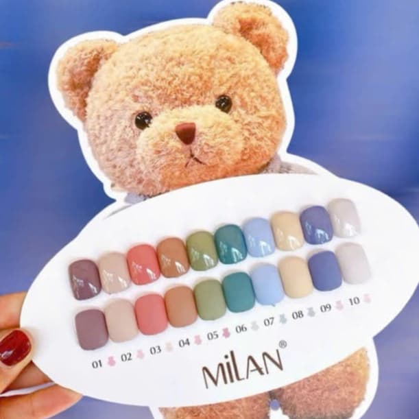 Sét sơn gel Milan 10 màu tông Pastel cực đẹp tặng kèm bảng màu HOT