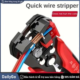 3 trong 1 Nhật Bản Kìm tuốt dây điện,Kìm tuốt tự động chuyên cắt, tuốt dây điện, bấm cos 1
