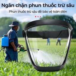 Mặt nạ bảo vệ công việc Tấm chắn Mặt nạ chống độc, Dùng Cho Hàn Xì, Cắt Cỏ, Phun Thuốc, Làm Vườn -vừa chắn bụi kính bảo 6