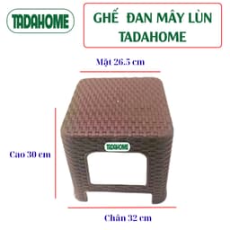 Ghế Nhựa Đan Mây Lùn TADAHOME, Ghế Cafe, Trà Chanh, Vỉa Hè, Bền Đẹp, Dễ Vệ Sinh - DOMUS 3