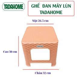 Ghế Nhựa Đan Mây Lùn TADAHOME, Ghế Cafe, Trà Chanh, Vỉa Hè, Bền Đẹp, Dễ Vệ Sinh - DOMUS 5