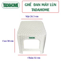 Ghế Nhựa Đan Mây Lùn TADAHOME, Ghế Cafe, Trà Chanh, Vỉa Hè, Bền Đẹp, Dễ Vệ Sinh - DOMUS 6