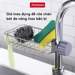 Giá Treo Bồn Rửa Chén Bát Đa Năng JYoohome Kệ Đồ Rửa Chén Inox Không Khoan Vít Giúp Bếp Gọn Gàng 1