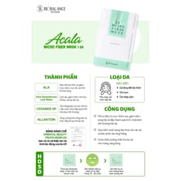 Mặt nạ vải vi sợi Giảm Mụn Acala Micro Fiber Mask 3in1 (1 hộp/ 10 cái) 6