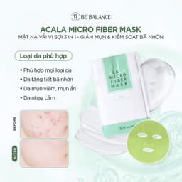 Mặt nạ vải vi sợi Giảm Mụn Acala Micro Fiber Mask 3in1 (1 hộp/ 10 cái) 7