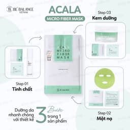 Mặt nạ vải vi sợi Giảm Mụn Acala Micro Fiber Mask 3in1 (1 hộp/ 10 cái) 8
