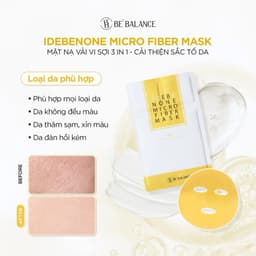 Mặt nạ vải vi sợi Idebenone Micro Fiber Vàng  Mask (1 hộp/ 10 cái) 6