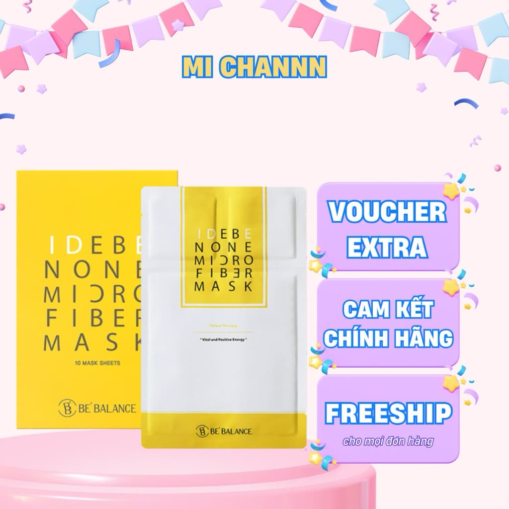 Mặt nạ vải vi sợi Idebenone Micro Fiber Vàng  Mask (1 hộp/ 10 cái)