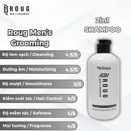 Dầu gội xả Roug Men's Grooming 2 IN 1 Shampoo & Conditioner 300ml cao cấp nam nữ 7