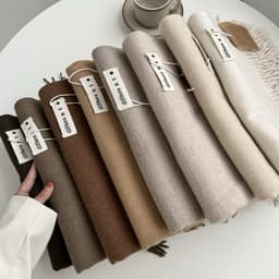 Khăn choàng cổ trơn Different tone màu Neutral chất Cashmere dạ. Khăn choàng tua rua đa năng ấm áp phong cách Hàn Quốc 2