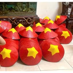 Nón lá cờ đỏ sao vàng  size40cm, nón sao vàng, nón lá truyền thống, nón lá nghệ thuật 2