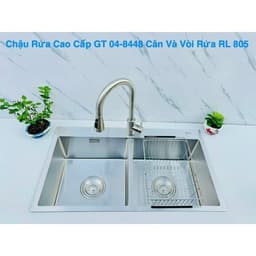 CHẬU RỬA 2 HỐ GENTO GT04-8448C | CAO CẤP | CHẤT LƯỢNG 4
