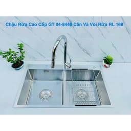 CHẬU RỬA 2 HỐ GENTO GT04-8448C | CAO CẤP | CHẤT LƯỢNG 3