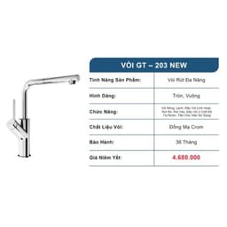 VÒI RỬA GENTO GT-203 NEW 7