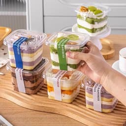 100 Hộp Vuông B108 TRONG ĐỰNG BÁNH ĐỰNG CHÈ KHÚC BẠCH KÈM NẶP ưi 4