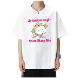 Áo thun slogan lớn lên ước mơ làm gì – Câu nói hài hước meme, unisex nam nữ, chất cotton 100% 2