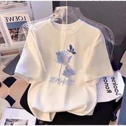 Áo thun Unisex Nam Nữ in hình HOA HỒNG TRẮNG, chất cotton 100% - BOONE - BNE00113 3
