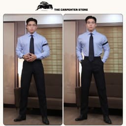 [ DEAL MỞ BÁN ] Quần âu nam Cao Cấp The Carpenter Gấp 1 ly vải Chèo 81 dày dặn đứng form, dày dặn không nhăn không Xù. 6