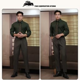 [ DEAL MỞ BÁN ] Quần âu nam Cao Cấp The Carpenter Gấp 1 ly vải Chèo 81 dày dặn đứng form, dày dặn không nhăn không Xù. 9