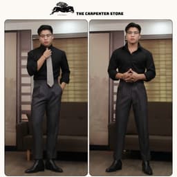 [ DEAL MỞ BÁN ] Quần âu nam Cao Cấp The Carpenter Gấp 1 ly vải Chèo 81 dày dặn đứng form, dày dặn không nhăn không Xù. 7