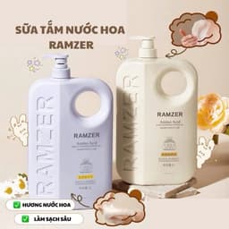 Sữa Tắm RAMZER Amino Acid Hương Nước Hoa  2in1 chai 1lml siêu thơm và lưu hương 4