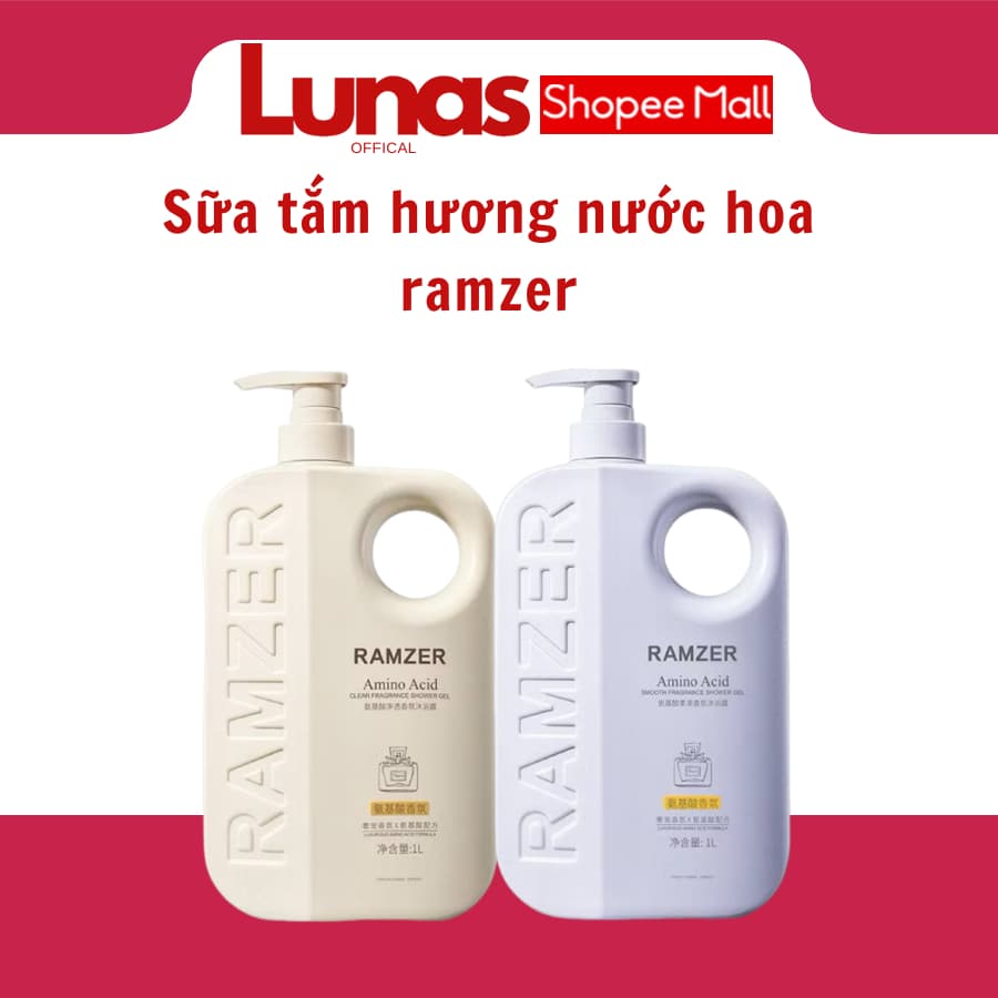 Sữa Tắm RAMZER Amino Acid Hương Nước Hoa  2in1 chai 1lml siêu thơm và lưu hương