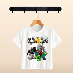 Áo Thun In Hoạt Hình MineCraff Nhiều Mẫu Cực Đẹp Cho Bé Trai 4