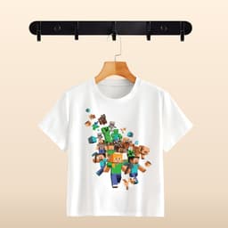 Áo Thun In Hoạt Hình MineCraff Nhiều Mẫu Cực Đẹp Cho Bé Trai 6