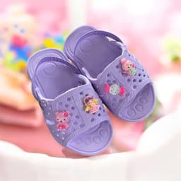 Dép tổ ong cho bé tập đi có dây chun co giản chống tuột chất liệu eva mềm, êm chân giúp bé thoải mái đi lại 2