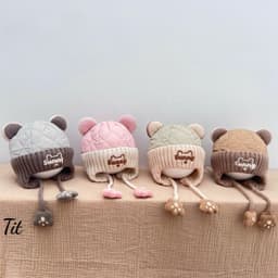 Mũ Nỉ Chống Gió Bảo Vệ Tai Dành Cho Trẻ Em, Phù Hợp Với Cả Bé Trai và Bé Gái. 4