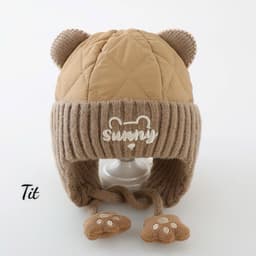 Mũ Nỉ Chống Gió Bảo Vệ Tai Dành Cho Trẻ Em, Phù Hợp Với Cả Bé Trai và Bé Gái. 3