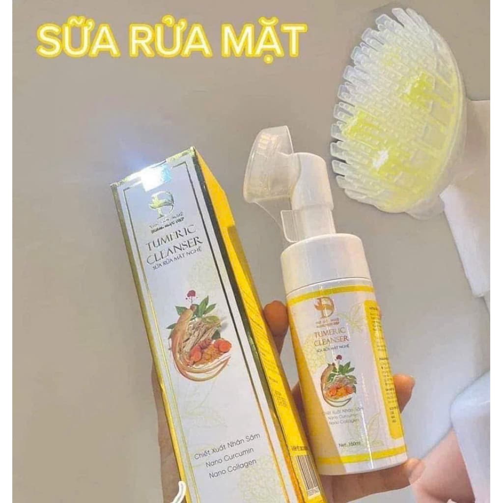 Sữa rửa mặt chống lão hóa ngừa mụn trắng da, sữa rửa mặt nghệ nhân sâm collagen 150ml HOÀNG NGỌC DIỆP cho d